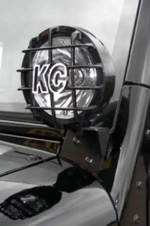 KC HiLiTES 07-18 Jeep JK A-Pillar Windshield Light Mount Bracket Set (Pair) - Black Clearance