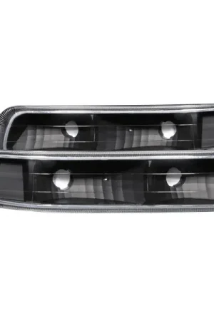 ANZO 1999-2002 Chevrolet Silverado 1500 Euro Parking Lights Black w/ Amber Reflector Low Price
