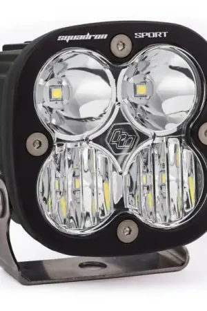 Direct From Factory Baja Designs Squadron Sport Driving/Combo Pattern Black LED Light Pod - Clear