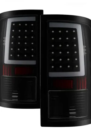 Modern xTune 13-18 Dodge Ram 1500 (LED Model Only) LED Tail Lights - Blk Smk (ALT-ON-DRAM13V2-LBLED-BSM)