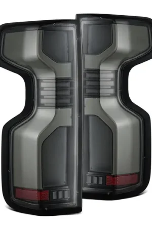Limited Time AlphaRex 19-24 Chevy Silverado 1500 / 20-24 2500HD/3500HD LUXX-Series LED Tail Lights Alpha Black