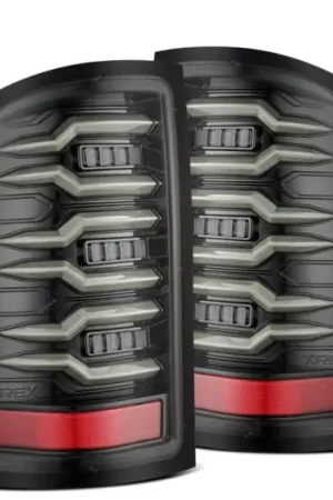 New Release AlphaRex 07-13 GMC Sierra 1500/2500HD/3500HD Luxx Series LED Tail Lights - Alpha Black