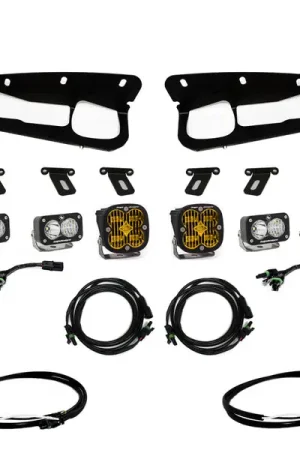Super Sale Baja Designs 2021+ Ford Bronco Amber SAE Fog Pocket Kit w/Upfitter