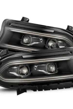Price Cut AlphaRex 15-23 Dodge Charger LUXX-Series LED Proj Headlights Black w/Activtn Lgt & Seq.Sig / SB DRL