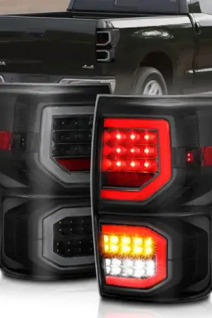 ANZO 2007-2013 Toyota Tundra LED Taillights Plank Style Black w/Smoke Lens Next Day Delivery