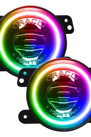 Oracle Jeep Wrangler JK/JL/JT High Performance W LED Fog Lights - ColorSHIFT - Dynamic Fresh Stock