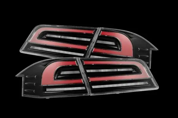 AlphaRex 12-21 Tesla Model S LUXX-Series LED Tail Lights - Black/Red Grab Now