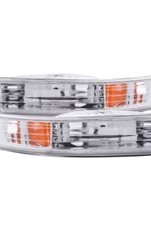 Crafted ANZO 1998-2001 Acura Integra Euro Parking Lights Chrome w/ Amber Reflector