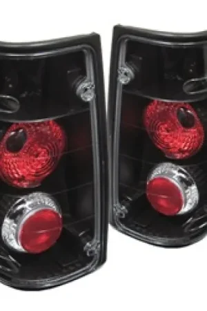 Top Pick Spyder Isuzu Rodeo 91-97/Isuzu Amigo 89-94 Euro Style Tail Lights Black ALT-YD-IR91-BK