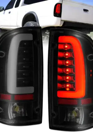 Genuine ANZO 1995-2000 Toyota Tacoma LED Taillights Black Housing Smoke Lens (Pair)