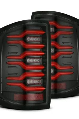 Exclusive Offer AlphaRex 14-18 Chevy Silverado 1500 Luxx-Series LED Tail Lights Black/Red w/Activ Light/Seq Signal