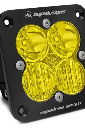 Cheap Baja Designs Squadron Sport Driving/Combo Pattern Flush Mount Black LED Light Pod - Amber