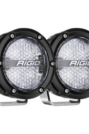 Last Chance Rigid Industries 360-Series 4in LED Off-Road Diffused Beam - RGBW Backlight (Pair)