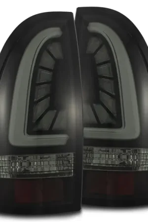 AlphaRex 05-15 Toyota Tacoma PRO-Series LED Tail Lights Jet Black Markdown