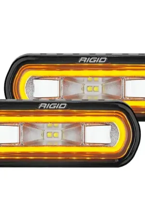 Authentic Rigid Industries SR-L Series Surface Mount LED Spreader Pair w/ Amber Halo - Universal