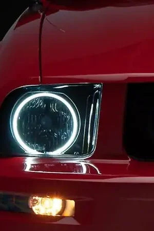 Raxiom 05-09 Ford Mustang GT V6 Axial Series CCFL Halo Projector Headlight- Blk Housing (Smkd Lens) Professional Grade