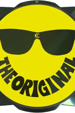 No Minimum Order KC HiLiTES 6in. Hard Cover for Gravity Pro6 LED Lights (Single) - Smiley Face- Yellow/Black KC Logo