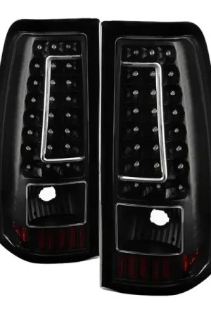 Seasonal Sale xTune Chevy Silverado 1500-2500-3500 03-06 C-Shape LED Tail Lights Black ALT-ON-CS03-G2-LED-BK