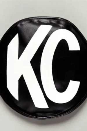 KC HiLiTES 5in. Round Soft Cover (Pair) - Black w/White KC Logo Warranty Included