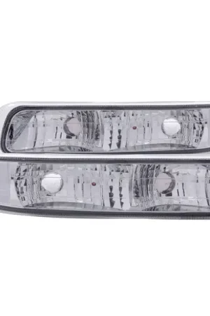 ANZO 1999-2002 Chevrolet Silverado 1500 Euro Parking Lights Chrome w/ Amber Reflector Warranty Included