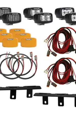 Worldwide Shipping Rigid Industries 2021+ Ford Mod Bumper Triple SR-M Fog Light Kit