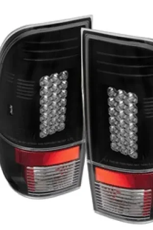 Spyder Ford F150 side 97-03/F250/350/450 Super Duty 99-07 LED Tail Lights Blk ALT-YD-FF15097-LED-BK Modern