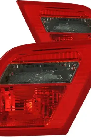 ANZO 2000-2003 BMW 3 Series E46 Taillights Red/Smoke - Inner While Supplies Last