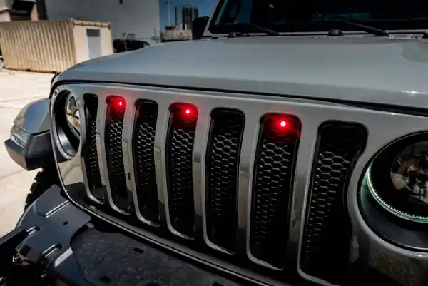 Oracle Pre-Runner Style LED Grille Kit for Jeep Wrangler JL - Red Exclusive