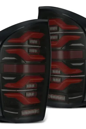 AlphaRex 16-21 Toyota Tacoma LUXX LED Taillights Blk/Red w/Activ Light/Seq Signal Price Cut