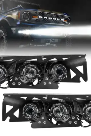 Super Sale Oracle Lighting 21-24 Ford Bronco Off Road Laser and LED Fog Light Kit for Steel Bumper