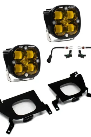 Baja Designs 2019+ Chevy Silverado 1500/2500/2500 HD SAE Amber Fog Pocket Kit Free Shipping
