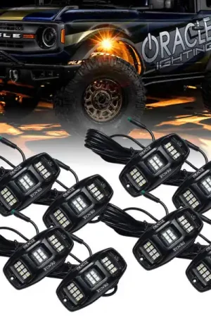 Seasonal Sale Oracle Underbody RGB+W Wheel Well Rock Light Kit - 8 PCS - ColorSHIFT