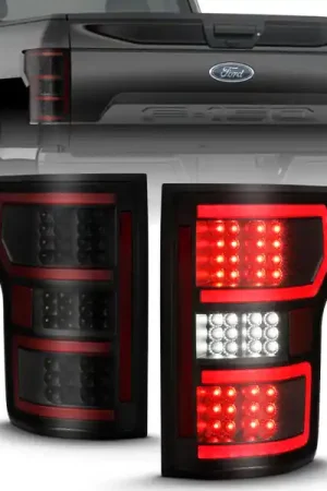 ANZO 18-19 Ford F-150 LED Taillight Black Housing Clear Lens Red Light Bar W/Sequential Big Sale