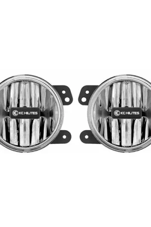 KC HiLiTES 10-18 Jeep JK 4in. Gravity G4 LED Light 10w SAE/ECE Clear Fog Beam (Pair Pack System) While Supplies Last
