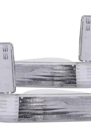 ANZO 1991-1996 Dodge Dakota Euro Parking Lights Chrome w/ Amber Reflector Price Drop