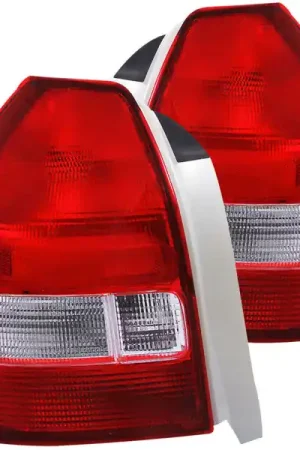 ANZO 1996-2000 Honda Civic Taillights Red/Clear Direct From Manufacturer