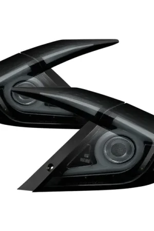 One Day Deal Spyder 16-18 Honda Civic 4 Door Light Bar LED Tail Lights - Black Smoke (ALT-YD-HC164D-LB-BSM)