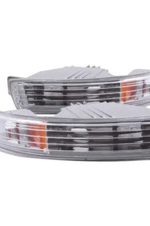 Low Price ANZO 1994-1997 Acura Integra Euro Parking Lights Chrome w/ Amber Reflector