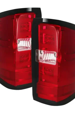 Buy Direct Spyder Chevy 1500 14-16 Light Bar LED Tail Lights Red Clear ALT-YD-CS14-LBLED-RC