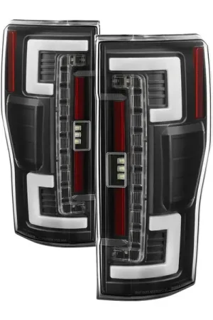Reduced Price Spyder 17-18 Ford F250 (w/Blind Spot Sens./LED Model Only) LED Tail Lights-Blk ALT-YD-FS17BS-LED-BK