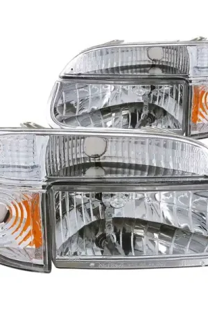 ANZO 1995-2001 Ford Explorer Crystal Headlights Chrome w/ Corner Lights 2pc Popular