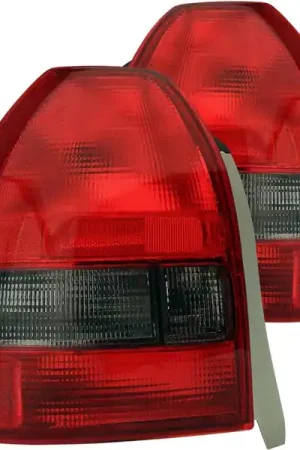 Price Cut ANZO 1996-2000 Honda Civic Taillights Red/Smoke