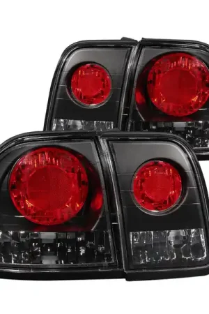 ANZO 1996-1997 Honda Accord Taillights Black Exclusive