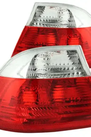 ANZO 2000-2003 BMW 3 Series E46 Taillights Red/Clear Price Drop