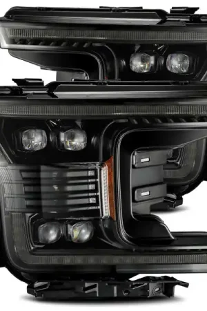 Limited Time AlphaRex 18-20 Ford F-150 NOVA LED Proj Headlight Plank Style Alpha Blk w/Activ Light/Seq Signal/DRL
