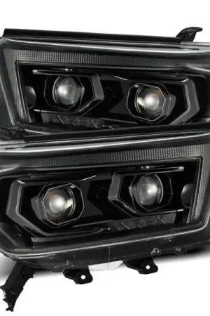 Special Offer AlphaRex 10-13 Toyota 4Runner PRO-Series Proj Headlights Plank Style Alpha Blk w/Seq Signal/DRL
