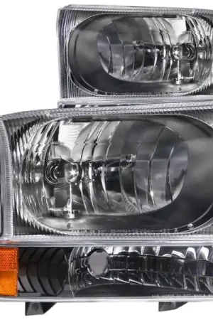 Popular ANZO 2000-2004 Ford Excursion Crystal Headlights Black