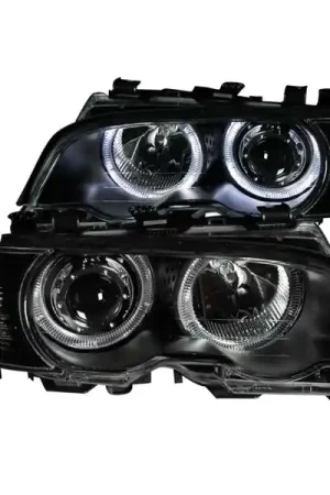 ANZO 2000-2003 BMW 3 Series E46 Projector Headlights w/ Halo Black Exclusive Offer
