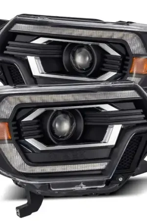 Affordable AlphaRex 12-15 Toyota Tacoma PRO-Series Projector Headlights Plank Style Black w/DRL