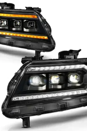 ANZO 15-22 Chevy Colorado Blk Housing Full LED DRL Projector Headlight w/ Sequential Light Bar Buy Online